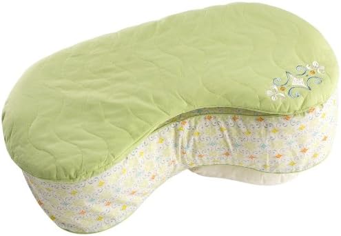 Born Free Bliss Nursing Pillow Set with Bliss Nursing Pillow Quilted Slip Cover "Sketchy Diamond" (Mint Green)