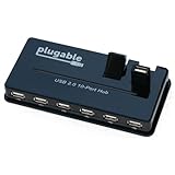 Plugable USB 2.0 10 Port Hub (with Power Adapter)