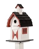 Le Petit Chalet LPC-22118RWB Barn Bird House - Red, White and Black