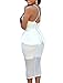 Cfanny Women's V Neck Crisscross Cocktail Peplum Dress