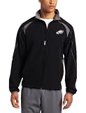 NFL Men's Philadelphia Eagles Determination II Long Sleeve Lightweight Performance Full Zip Jacket (Black/Storm Gray, X-Large)