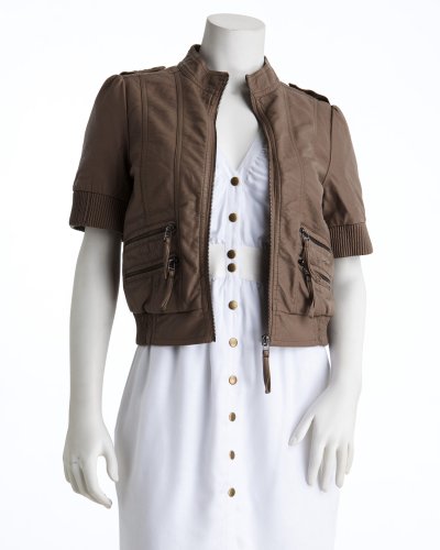 2b Leatherette Zipper Detail Jacket product image