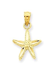 14K Yellow Gold Starfish Pendant