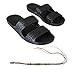 Rubber Double Strap Jesus Style Sandals Imperial Brand - With 1 Braided Natural Hemp Anklet Bracelet Bundle - 2 Items