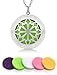Essential Oil Diffuser Necklace | Locket Pendant with 10 Washable Pads (Silver)
