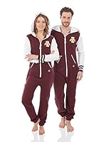 ZipUps Summer Mono-Pijama (Rojo Oscuro / Blanco)