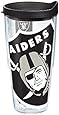Tervis NFL Oakland Raiders Colossal Wrap Individual Tumbler with Black Lid, 24 oz, Clear