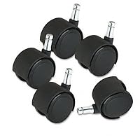 Master Caster Duet Soft Wheel Tread Casters, Black, Five per Set