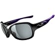 Oakley Drizzle Women's Active Lifestyle Sunglasses - Polished Black/Iris Metallic/Grey