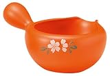 常滑焼 玉光朱泥桜手付湯さまし F1658