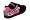 DC PIXIE4 LADIES SUEDE SKATE TRAINERS BLACK/CRAZY PINK
