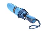 Parapluie RST (100cm diamètre), très stable résistant aux tempêtes, cadre en fibre de verre, entièrement automatique d'ouverture / fermeture bouton d'impression, Light Blue 3022-3 FR
