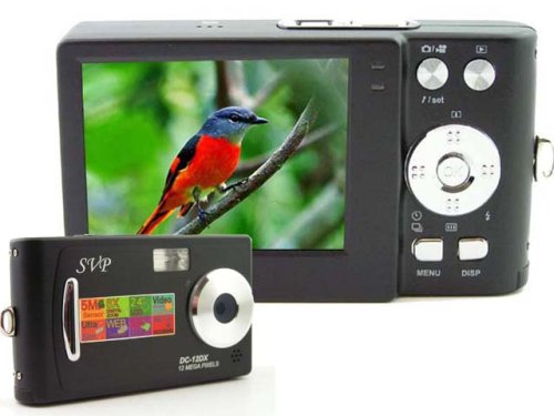 SVP DC-12DX-Black 12MP Max Thinnest DIGITAL CAMERA VIDEO w/ SOUND!