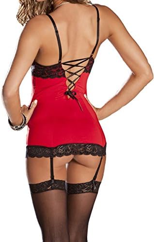 Awisi Women's Hollywood Chemise Babydoll And G-string Set