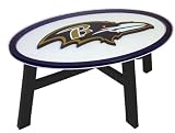 Baltimore Ravens Wood Coffee Table With Glass Cover