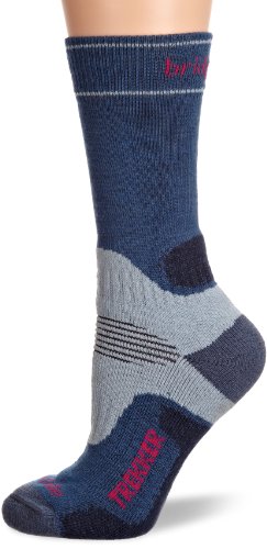 Bridgedale Women's WoolFusion Trekker Socks, Blue/Sky, Large