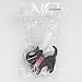niceEshop Luft Kat, Cat Key Chain, Cute Kitten Key Ring, Bag Ornament, Gift idea (Black)