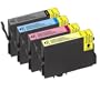 1 jeu de 4 compatibles cartouches d'encre pour imprimantes Epson Stylus D78 D92 DX4000 DX4050 DX5000 DX5050 DX6000 DX6050 DX7000F Compatibles T0711 T0712 T0713 T0714 (1noir+1cyan+1magenta+1jaune)