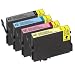 1 jeu de 4 compatibles cartouches d'encre pour imprimantes Epson Stylus D78 D92 DX4000 DX4050 DX5000 DX5050 DX6000 DX6050 DX7000F Compatibles T0711 T0712 T0713 T0714 (1noir+1cyan+1magenta+1jaune)