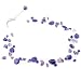 Freshwater Pearl Necklace with Chipped Gemstones - Purple - 18'' Length