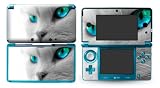 Bundle Monster Nintendo 3ds Vinyl Skin Cover Art Decal Sticker Protector Accessories - Icy Blue Eyed Cat
