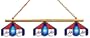 Imperial Atlanta Braves Licensed Three Shade Stained Glass Billiard Table Lamp