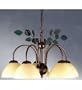 22W Harvest Leaf 5 Lt Chandelier Ceiling Fixture