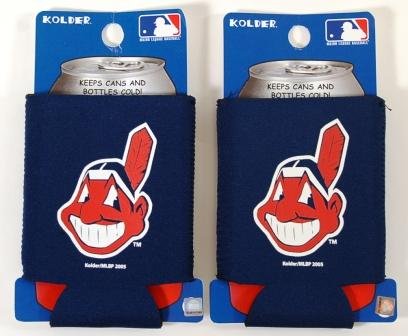 SET OF 2 CLEVELAND INDIANS CAN KADDY KOOZIES