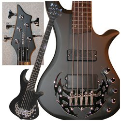 Traben Basses Array 5 Series TRAA5SBK 5-String Bass Guitar, Black Satin