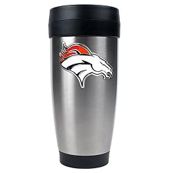 Denver Broncos 16oz Stainless Steel Travel Tumbler - Primary Logo NFL Football