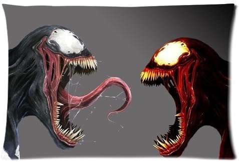1 x Custom Venom Spider-Man Carnage Marvel Comics Rechteck Kissenbez¨¹ge Abdeckungen in Gr??e 40,6 x 61 cm (eine Seite)