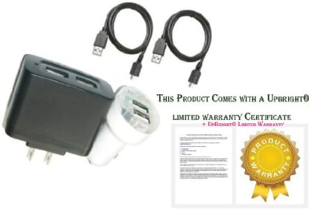 UpBright® NEW Car+Wall Charger+2x USB Cord For Lenovo Thinkpad 1838-XF2 2228-XB5 Wi-Fi Android Tablet PC Power Supply Cord PSU