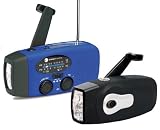 Ambient Weather WR-088-KIT Emergency Solar Hand Crank AM/FM NOAA Weather Radio, Flashlight, Cell Phone Charger w/ Free Flashlight