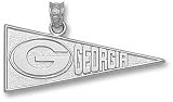 Georgia Bulldogs Solid Sterling Silver ''G'' Pennant Pendant