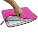 13.3-14 Inch Laptop/Tablet Sleeve, Evecase Diamond Foam Splash Shock Resistant Neoprene Sleeve Bag for for Notebook Chromebook, Ultrabook - Hot Pink
