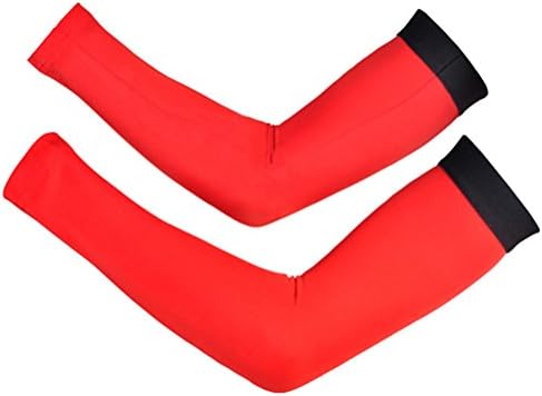 Cheji Compression Arm Warmers Outdoor Sports Size S US Red