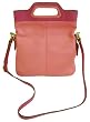 COACH Bonnie Coral Leather Fold over Cross body Messenger Bag Purse
