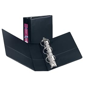 Avery Durable Binder for 5.5 x 8.5-Inches Pages with 2-Inch Round Ring, Black (27275)