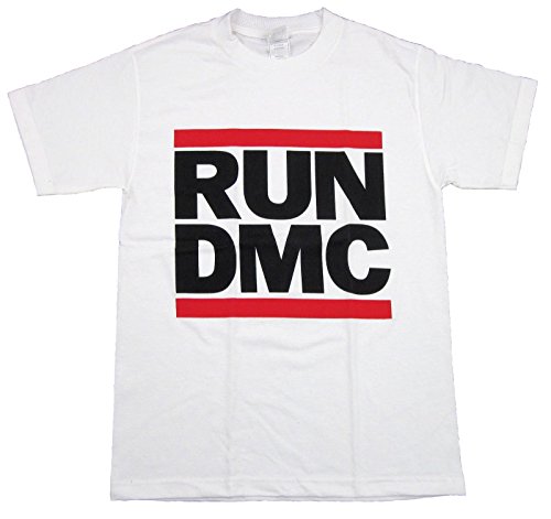 RUN DMC JAM MASTER JAY T-shirt Retro Logo Hip Hop Rap Rock White Adult S-4XL