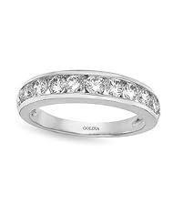1 ct. tw. Channel Set Diamond Semi-Eternity Band Ring 14K White Gold