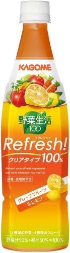 (お徳用ボックス) 野菜生活100 Refresh! グレープフルーツ&レモン 777ｇ×12本