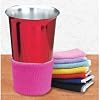 Terry Assorted Colors Beverage Drink Covers Set 8