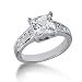 1.50CT F-G Color SI1 Clarity 14KT White Gold Diamond Engagement Ring