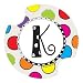 Polka Dotted Monogram K Drink Coasters - Style DLYMK
