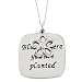 Sterling Silver Antiqued CZ Bloom Where You Are Planted 18in Flower Necklac