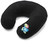 NCAA Kansas Jayhawks Embroidered U-Shaped Fleece Travel Neck Pillow (Black)