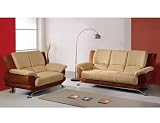 Contemporary 3 pc Brown/Beige Microfiber Living Room Set, (FREE SHIPPING)