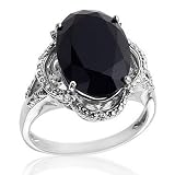 Black Onyx and Diamond Ring
