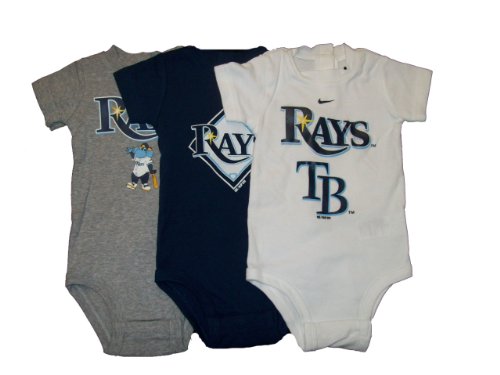 Tampa Bay Rays Nike Baby 3-Pack Creepers3-6 Months