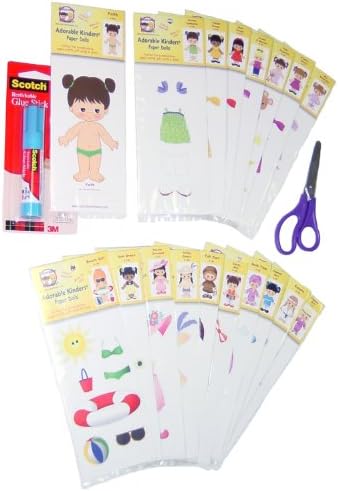 Adorable Kinders 20 Piece Faith Paper Doll Set